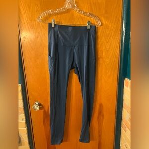 Blue High-Waisted Leggings